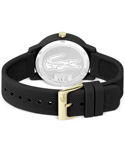 Women's L.12.12 Black Silicone Strap Watch 36mm-Black - 3