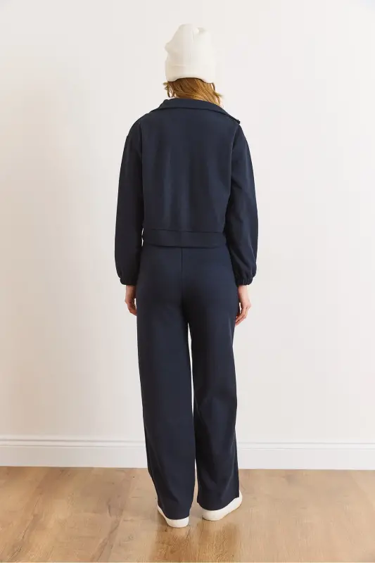 Kadın Lacivert Alt Üst Polo Yaka Selanik Takım TKM-19000324-Lacivert - 4