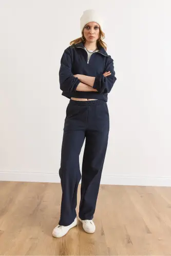 Kadın Lacivert Alt Üst Polo Yaka Selanik Takım TKM-19000324-Lacivert - 6