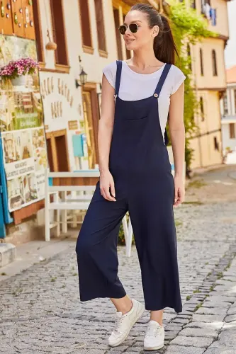 Kadın Lacivert Bahçivan Tulum ARM-20K001117-LACİVERT 