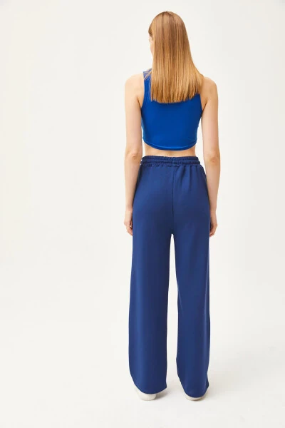 Kadın Lacivert Cepli Yumuşak Dokulu Modal Palazzo Eşofman Altı EŞF-00000068-Lacivert - 7