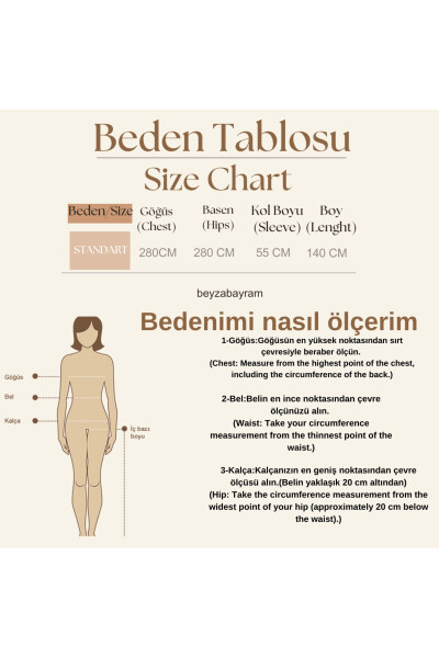 Kadın Lacivert Desenli Oversize Büyük Beden Uzun Elbise-Saks Mavi - 8
