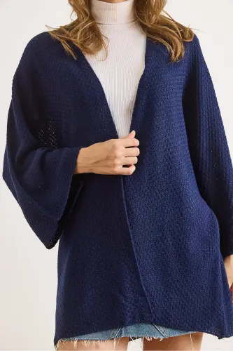 Kadın Lacivert Yarasa Baharlık Hırka HRK-19000057-Lacivert - 4