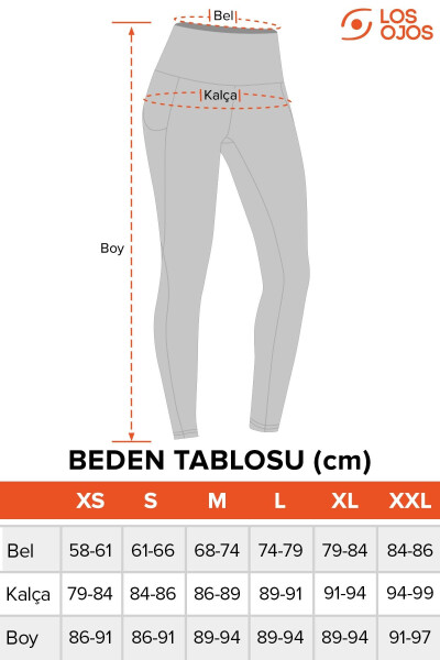 Kadın Lacivert Yüksek Bel Çift Cepli Toparlayıcı Spor Tayt - 7