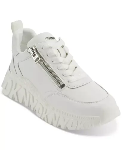 Women's Lakelyn Zip Platform Sneakers - White - 1