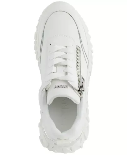 Women's Lakelyn Zip Platform Sneakers - White - 4