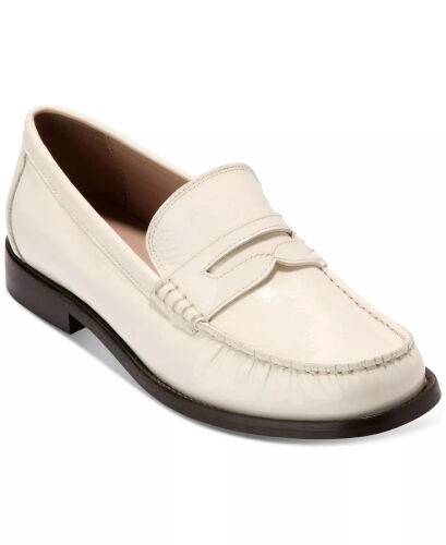Women's Lana Lux Remastered Penny Loafers - Ivory Crinkle - COLE HAAN