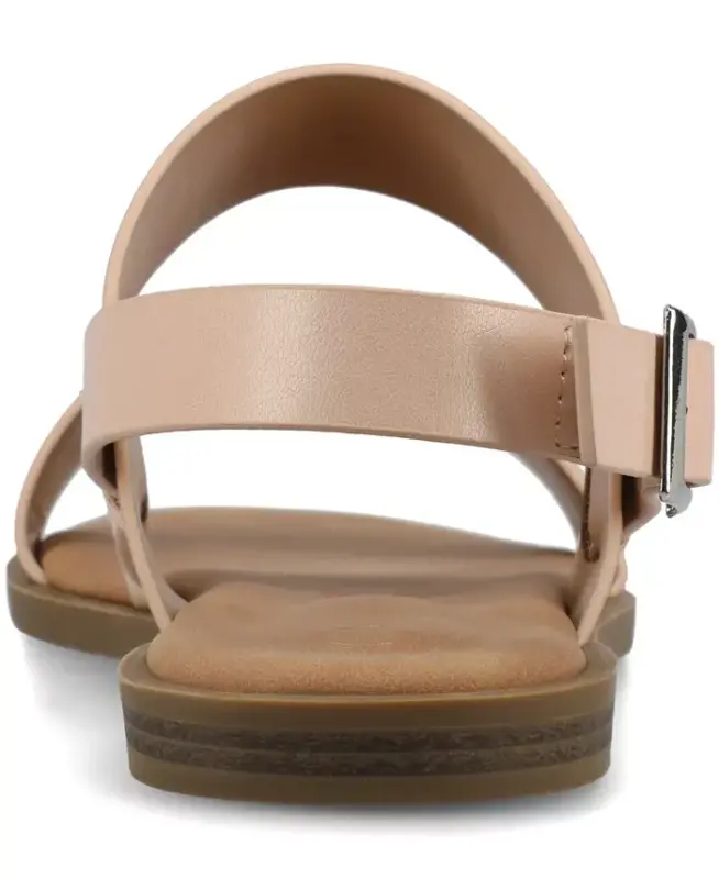 Women's Lavine Medium and Wide Width Multi Strap Flat Sandals - Blush - 3