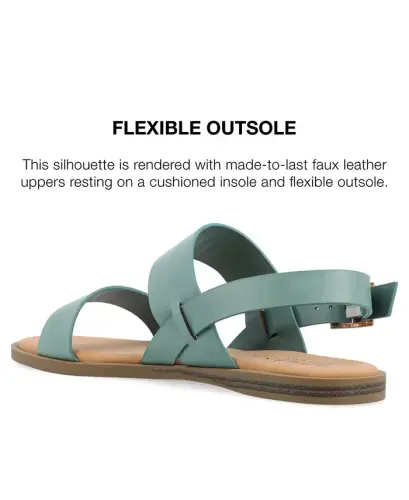 Women's Lavine Double Strap Flat Sandals - 10