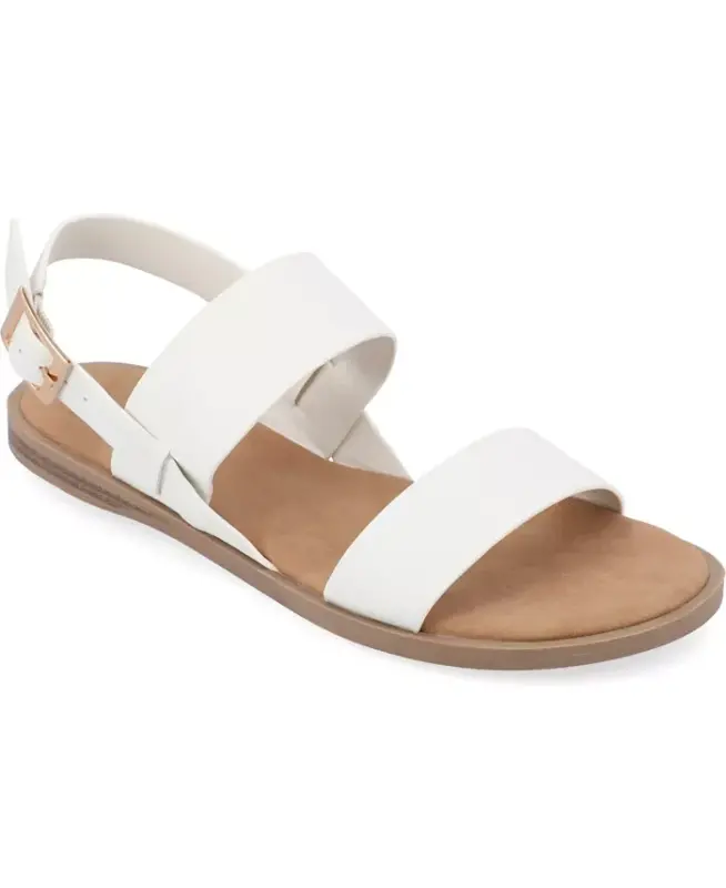 Women's Lavine Medium and Wide Width Multi Strap Flat Sandals - White - 1