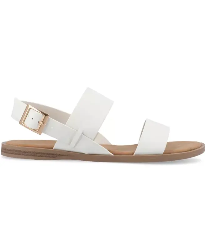 Women's Lavine Medium and Wide Width Multi Strap Flat Sandals - White - 2