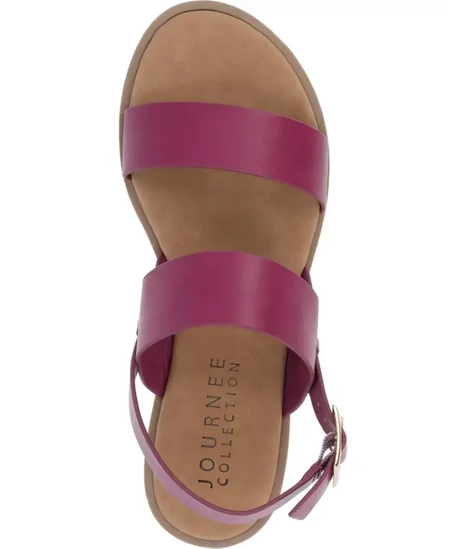 Women's Lavine Medium and Wide Width Multi Strap Flat Sandals - Raspberry - 4