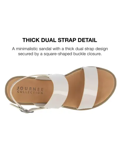Women's Lavine Medium and Wide Width Multi Strap Flat Sandals - Beige Patent - 9