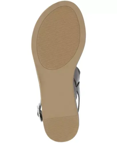 Women's Lavine Medium and Wide Width Multi Strap Flat Sandals - Taupe Patent - 5
