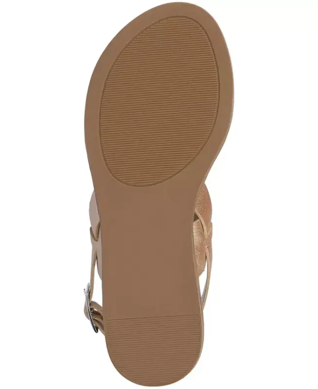 Women's Lavine Medium and Wide Width Multi Strap Flat Sandals - Champagne - 5