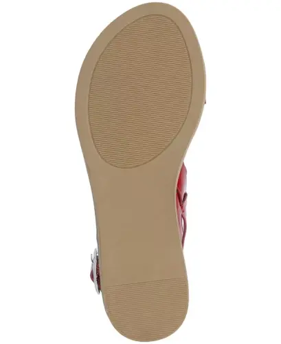 Women's Lavine Medium and Wide Width Multi Strap Flat Sandals - Red Patent - 5
