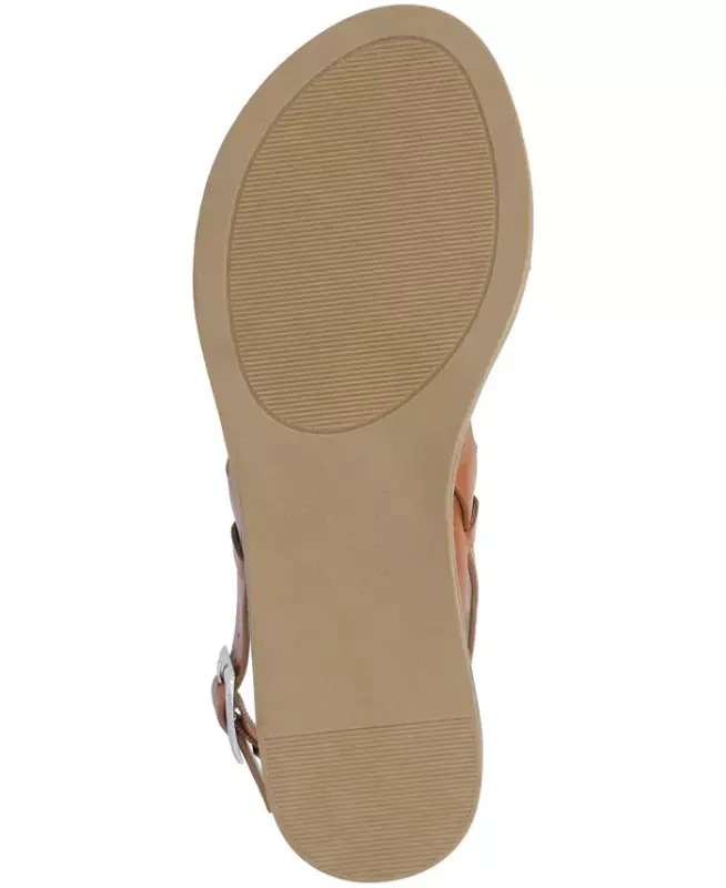 Women's Lavine Medium and Wide Width Multi Strap Flat Sandals - Cognac - 3