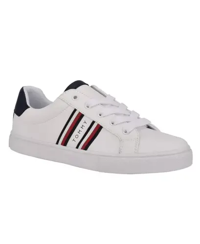 Women's Lendon Stripe Lace-Up Sneaker - White - 1