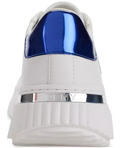 Women's Leon Lace-Up Logo Sneakers - Bright White/ Black - 7