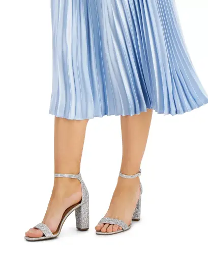 Women's Lexini Two-Piece Sandals, Created for Modazone - Silver Crystal Rhinestone - 2