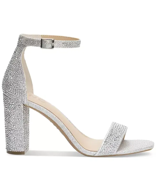 Women's Lexini Two-Piece Sandals, Created for Modazone - Silver Crystal Rhinestone - 2