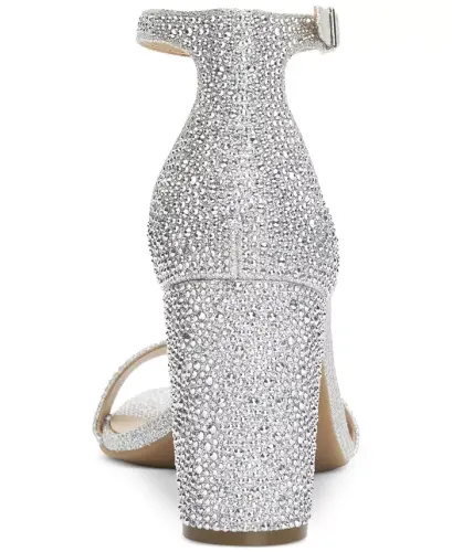 Women's Lexini Two-Piece Sandals, Created for Modazone - Silver Crystal Rhinestone - 3