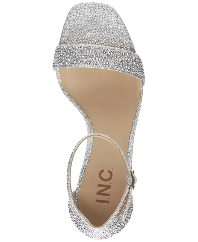 Women's Lexini Two-Piece Sandals, Created for Modazone - Silver Crystal Rhinestone - 4