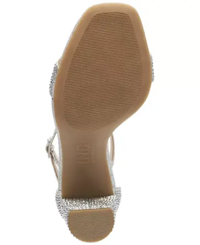 Women's Lexini Two-Piece Sandals, Created for Modazone - Silver Crystal Rhinestone - 5