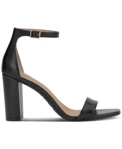 Women's Lexini Two-Piece Sandals, Created for Modazone - Black Leather - I.N.C. INTERNATIONAL CONCEPTS (1)