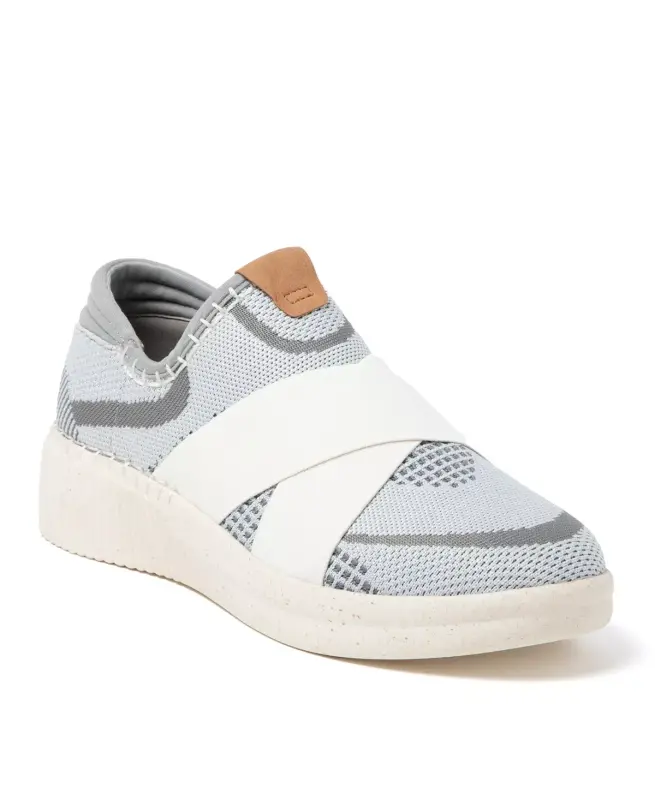 Women's Livie X Strap Knit Trainer Sneaker - Light grey - 1