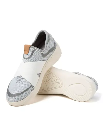 Women's Livie X Strap Knit Trainer Sneaker - Light grey - DEARFOAMS (1)