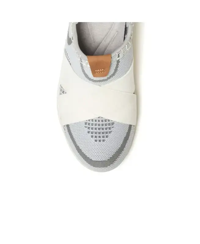 Women's Livie X Strap Knit Trainer Sneaker - Light grey - 6