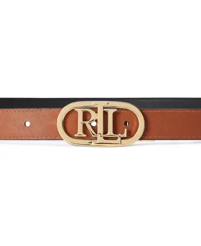 Women's Logo Reversible Skinny Leather Belt - LAUREN RALPH LAUREN (1)