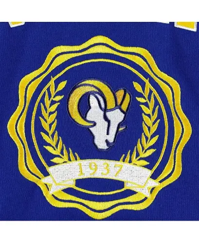 Women's Royal Los Angeles Rams Becca Drop Shoulder Pullover Hoodie - Royal - TOMMY HILFIGER (1)