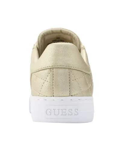 Women's Loven Low Profile Lace-Up Sneakers - Gold Metallic Quilted - 3