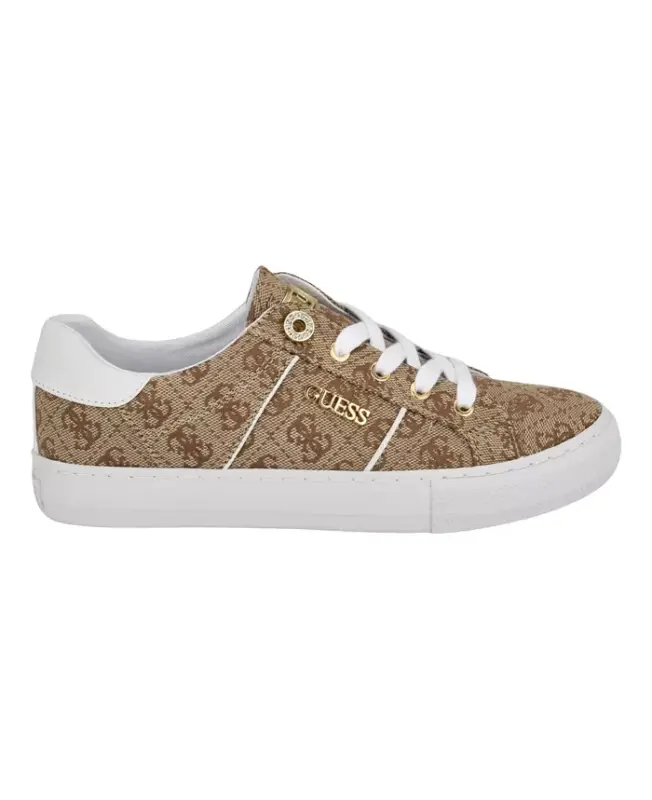 Women's Loven Low Profile Lace-Up Sneakers - Medium Brown Logo - 2