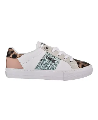 Women's Loven Low Profile Lace-Up Sneakers - White/Ocean Leopard - 2