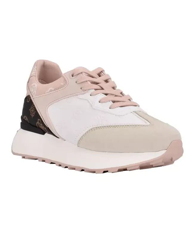 Women's Luchia Fashion Forward Chunky Bottom Sneakers - White/Pink - 1