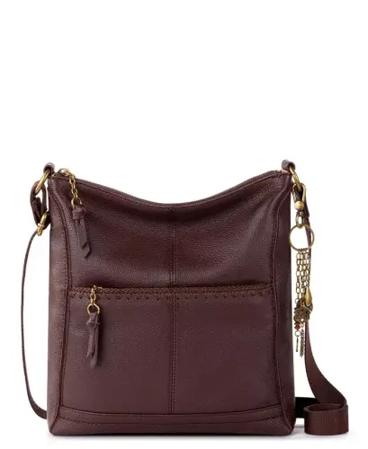 Women's Lucia Leather Crossbody Bag-Mahogany Stitch 