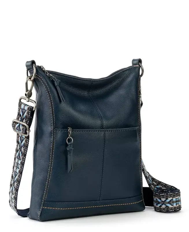 Women's Lucia Leather Crossbody Bag - Indigo - 3