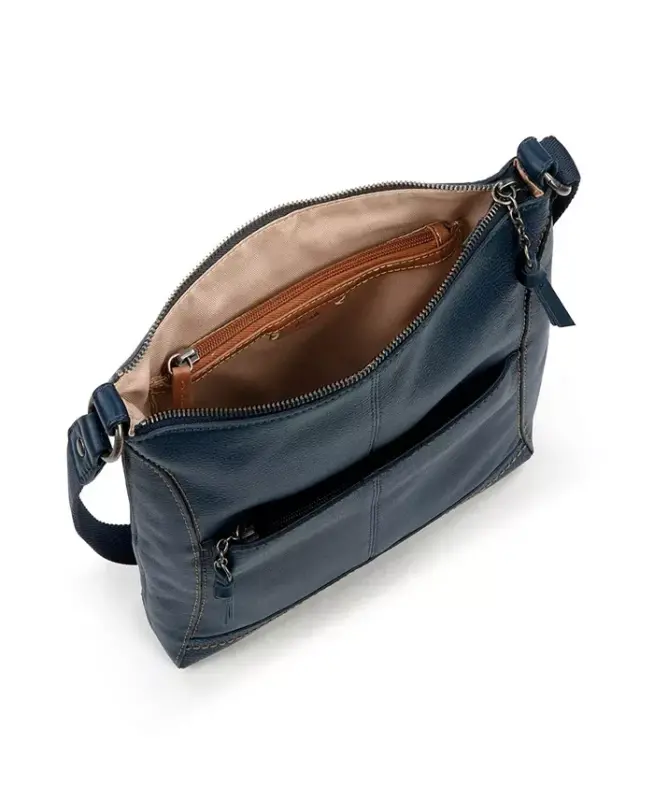 Women's Lucia Leather Crossbody Bag - Indigo - 4