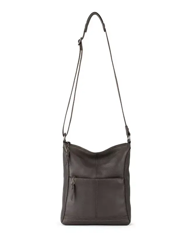 Women's Lucia Leather Crossbody Bag - Slate - 4