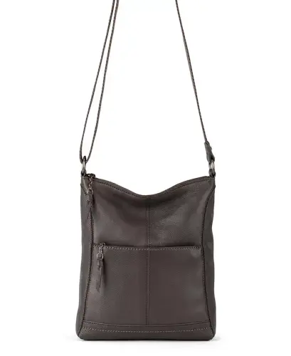 Women's Lucia Leather Crossbody Bag - Slate - 7