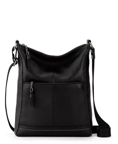 Women's Lucia Leather Crossbody Bag - Black - 2