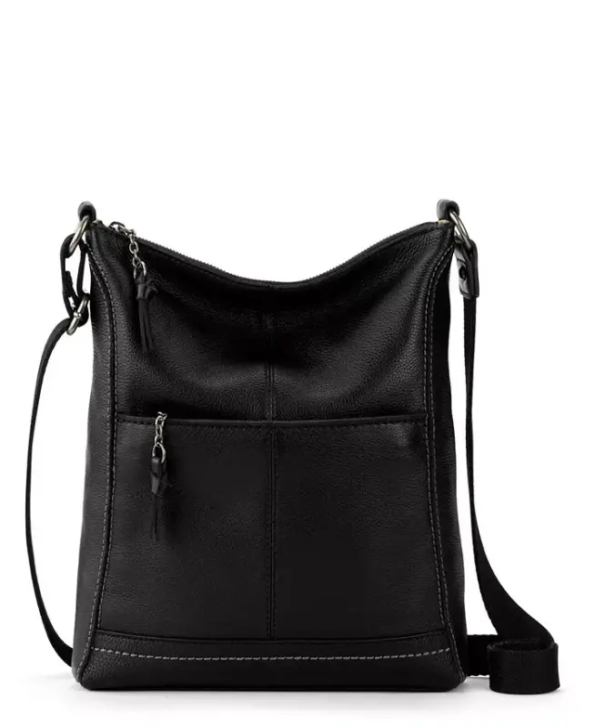 Women's Lucia Leather Crossbody Bag - Black - 2