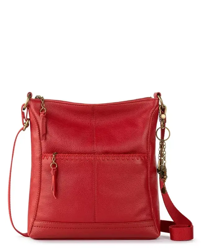 Women's Lucia Leather Crossbody Bag - Scarlet - 1