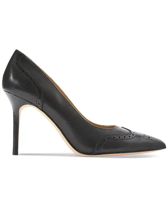 Women's Lynden Pointed Pumps - Black Leather - 2