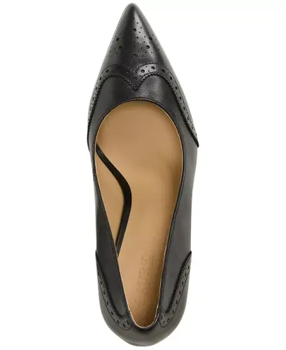 Women's Lynden Pointed Pumps - Black Leather - 4