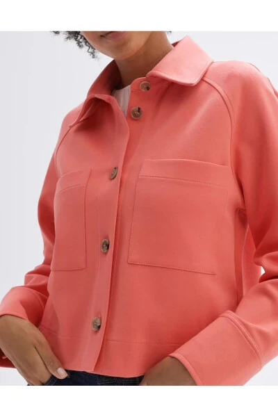 KADIN MEVSİMLİK LİKRALI DÜĞMELİ CEKET - Mercanbutik (1)