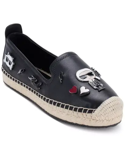 Women's Michaela Embellished Slip-On Espadrille Flats - Black 